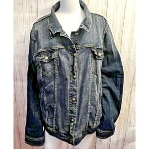 Torrid Denim Trucker Jean Jacket Blue Long Sleeve Womens Sz 3 3X 3XL